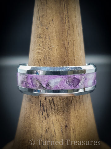 8mm wide "Lavender Crush" ring