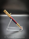 Marine Dress Blue Gold Bolt Action Pen