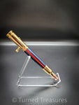 Marine Dress Blue Gold Bolt Action Pen