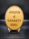 Oval Laser Engraved wood Picture