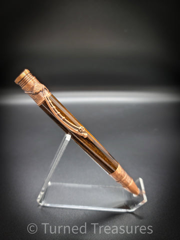 Cocobolo and Copper Fly Fishing Pen