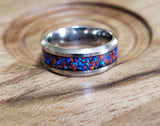 Stainless Steel Opal Rings